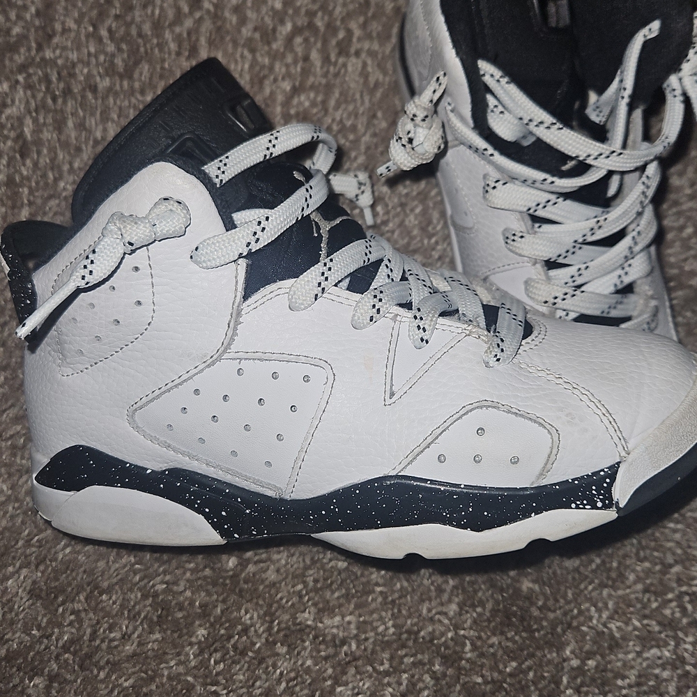 Jordan Kids White and Black Sneakers